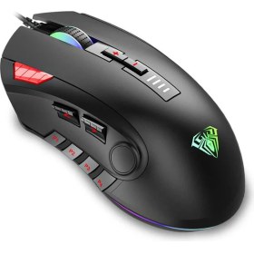 Resim Aula H512 Gaming Mouse Rgb Optik Programlama 5000 Dpı Ağırlığı Ayarlanabilir Ergonomik Kablolu Ofis Faresi Dizüstü Bilgisayar Için (Yurt Dışından) 