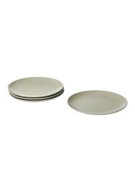 Resim 4 Adet Tabak Seti Mat Açık Yeşil Renk 26 Cm, 4 Adet, Stoneware Yuvarlak Tabak Seti 