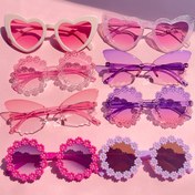 Resim 4 adet pembe ve mor renkli bardak seti, kalp ve çiçek desenleri ile, her gün kullanım ve kutlamalar için mükemmel, Halloween ve Noel için hediye olarak da kullanılabilir, pil gerektirmez. 