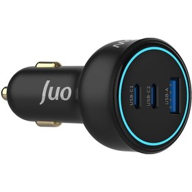 Resim Juo 138w 3 Portlu Type-c + Usb-a Araç Şarj Aleti Pd 3.0 & Qc 4.0 Hızlı Araç İçi Şarj Cihazı 