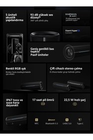 Resim Xiaomi Bluetooth Speaker Siyah Bluetooth Hoparlör, 40W, IP67, RGB Renkli Işıklı (Xiaomi Türkiye Garantili) 