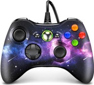 Resim AchiIles Xbox 360 için Kablolu PC Kontrol Cihazı, Buharlı PC Xbox 360 için Oyun Kumandası, Çift Titreşimli Xbox 360 Slim ve PC Windows 7, 8, 10, 11 ile Uyumlu 