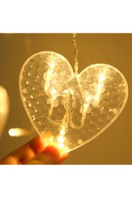 Resim gaman Sevgililer Günü ve Yılbaşı Organizasyonu İçin Eşsiz Görünümüyle Kalp Şeklinde Perde Led Günışığı 