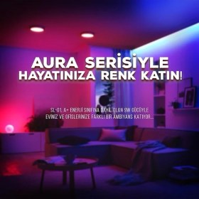 Resim Sl-01 Aura Çok Renkli 9W Rgb Wifi-Bluetooth Uzaktan Kontrollü Akıllı Ampul 
