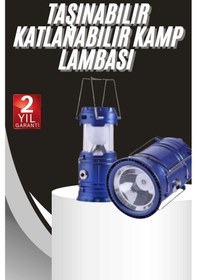 Resim Kamp Lambası Solar Şarjlı Kızaklı Kamp Feneri Led Lamba Işıldak Diğer 