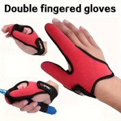 Resim Nefes Alabilen Balıkçılık Eldivenleri, 2 Parmaklı Sazan Balıkçılığı Dış Mekan Ekipman Aksesuarları, Polyester Karışımı, Siyah, İpli Kapatma - YIRUMEI 