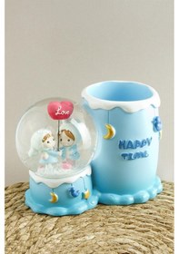 Resim Balonlu Kız Çocuklar Işıklı Kar Küresi Orta 