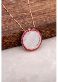 Resim Tamtur Rubin Taşlı Ayetli Gümüş Plaka Kolye 1211 336410630 