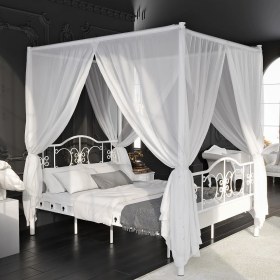 Resim Argimo Pero Sultan Çift Kişilik Başlıklı Metal Karyola 160 x 200 cm Yatak Ölçülü (Cibinliksiz) 