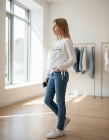 Resim Minimoda Kids Kız Çocuk Yandan Bağcıklı Baskılı Bluz 