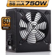 Resim High Power 750W 80+ Bronze 56A@12V Güç Kaynağı (OUTLET) 