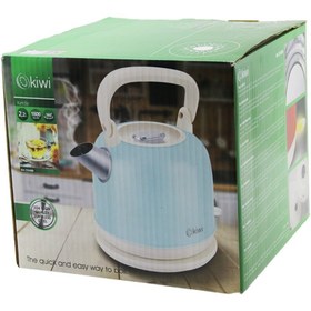 Resim Go İthalat KİWİ KK-3340B MAVİ NOSTALJİ DEMLİK MODELÇELİK KETTLE SU ISITICI 2.2LT 1800W PASLANMAZ ÇELİK GÖVDE- 