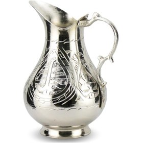 Resim Ağır İşlemeli Keski Bakır Sürahi 