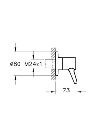 Resim Artema Nest Trendy A41444 Ankastre Stop Valf Krom 