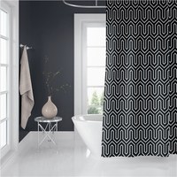 Resim Afeks Home 180x200 cm Polyester Baskılı Banyo Perdesi (AFEKSHOME.10005) 