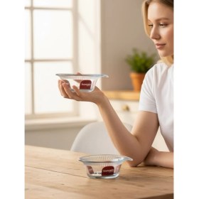 Resim Paşabahçe Borcam Sufle Kase Şekilli Şık Isıya Dayanıklı Atom Kek Tatlı Fırın Mikrodalga Kasesi 400CC 2 Adet 