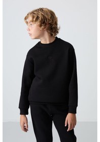 Resim Tommylife Tommy Life Siyah Pamuklu Kalın İçi Tüylü Yumuşak Dokulu Standart Fit Nakışlı Erkek Çocuk Eşofman Takım - 11249 Siyah 