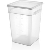 Resim GastroPlast 20.8 Litre Kare Saklama Kabı ( Kapaklı ) 