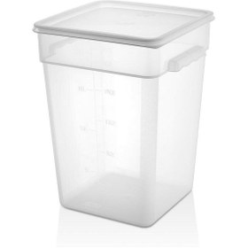 Resim GastroPlast 20.8 Litre Kare Saklama Kabı ( Kapaklı ) 