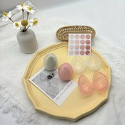Resim 1 adet/4 adet Güzellik Yumurta Makyaj Süngeri Saklama Kabuğu Seti, Küf ve Nem Geçirmez Yumurta Süngerleri Seyahat Saklama Kutusu 