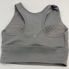 Resim Sculpt Spor Sütyeni Yüksek Destek Toparlayıcı Fitness Yoga Spor Bra Gri 