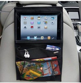 Resim Araç İçi Oto Koltuk Arkası Telefon Tablet Tutucu Araba Pratik Cep 