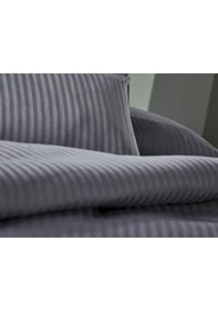 Resim Saten Artline Nevresim Takımı Çift King Size - Gri 