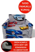Resim LENSA HOME Çocuk Yatağı Komple Sünger Katlanabilir Koltuklu-(0-6 YAŞ)%100 Pamuklu Kumaş 