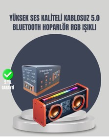 Resim Techno Stock Renkli Işık Efektli Mini Bluetooth Hoparlör – Yüksek Ses Kalitesi ve Kolay Taşıma 