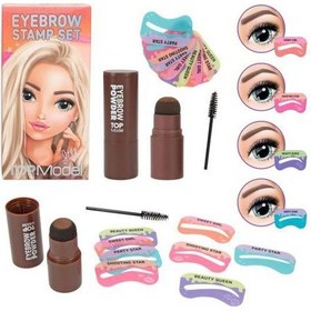 Resim Top Model Kaş Seti Kahverengi 