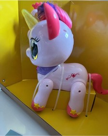 Resim Uzaktan Kumandalı Unicorn Robot Sihirli Asa Kontrollü Fantastik Unicorn Robot 22 Cm Dans Eden Şa 