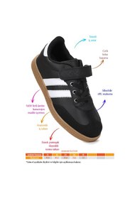 Resim Kiko Kids Renis Günlük Cırtlı Erkek Çocuk Spor Ayakkabı Siyah - Beyaz Siyah - Beyaz 