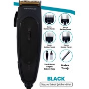 Resim Goldmaster GM-8197 Black Saç Kesme Makinesi Titanyum Bıçak 
