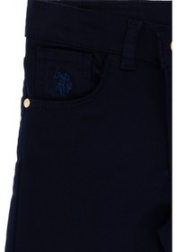 Resim U.S. Polo Assn. Kız Çocuk Lacivert Toothpick Fit Kanvas Pantolon 50309130-VR033 