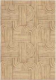 Resim Dijital Kaymaz Yıkanabilir İskandinav Jüt Görünümlü Salon Halısı Mutfak Halısı Yolluk Kahverengi 