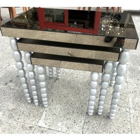 Resim Zigon Sehpa Elma Model Beyaz Parlak Beyaz Lake Ahşap Kayın Torna (378356750) 