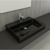 Resim Bocchi Milano Lavabo 60 Cm Parlak Siyah 1376-005-0126 