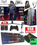 Resim DMC N133x (PUBG,GTA5) RYZEN 5 5500,32GB,500GB HDD,256GB SSD,RTX3050,24"180hz Oyuncu Masaüstü Bilgisayar 