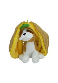 Resim Sevimli Köpek Ananas Peluş Uyku Arkadaşı 27 Cm Sarı 