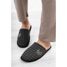 Resim ModaFrato 2'li Paket Motif Erkek Terlik Ev Terliği 