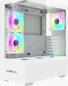 Resim Dancemonkey Melkor Beyaz 6x120mm Argb Atx Gaming Kasa Powersız 