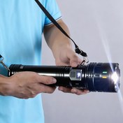 Resim 1 Adet Açık Hava Dağcılık Ultra Parlak Büyük Boy Boyun Askılı El Feneri - Dört Mod, Type-C Şarj Portu, Zum Özelliği, 2001 Lümen 3600mAh Pil, Gece Çalışması, Araç Tamiri, Balıkçılık, Devriye ve Diğer Aktiviteler İçin Uygun 