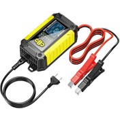 Resim Foxsur 12v 6-amp Akü Şarj Cihazı Ve Motosiklet Araba İçin Test Cihazı 