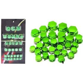 Resim Motosiklet Civata Kapağı Süsü Civata Kapak Yeşil 30 Parça Yüksek Kalite 