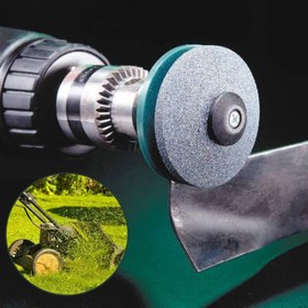 Resim Çok Amaçlı Çim Biçme Makinesi Bıçak Bileme Aleti - Dayanıklı Alüminyum Oksit & Plastik, Elektrikli & El Matkabı Uyumlu, Mavi 