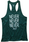 Resim BLUU Erkek Yeşil Renk Fitness Gym Tank Top Sporcu Atleti Nevernever 