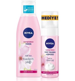 Resim Nivea Kuru Ciltler İçin Yatıştırıcı Yüz Yıkama Köpüğü 150 ML + Badem Yağlı Yatıştırıcı Tonik 200 ML 
