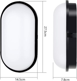 Resim SU GEÇİRMEZ 20W SİYAH KASA GÜN IŞIK 4200K BAHÇE TERAS BANYO İÇ DIŞ MEKAN LED IŞIK 2000LM (3 ADET) 