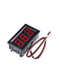 Resim 0.56 inch 0-100V DC 3 Kablolu Dijital Panel Kırmızı Voltmetre Düşük Kalite 