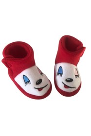 Resim Pomidik Unisex Çocuk Kırmızı Emojili Panduf 